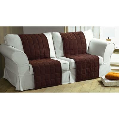 Lot de 2 plaids unis microfibre pour fauteuil Misez sur le plaid