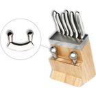 COUVERTS - MENAGERE Bloc bois + 5 couteaux métal + hachoir
