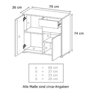 commode fushia blanc