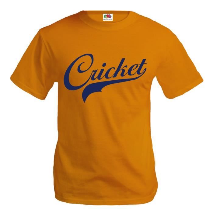 TShirt Cricket Logo Orangenavy Achat / Vente tshirt Cdiscount