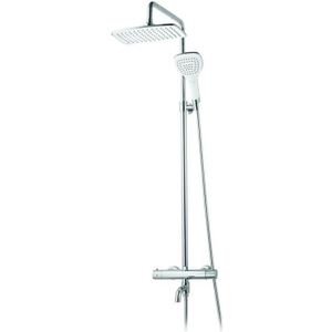 SARODIS Colonne pour baignoire Perla avec mitigeur thermostatique et Pommeau de douche 18x28 cm