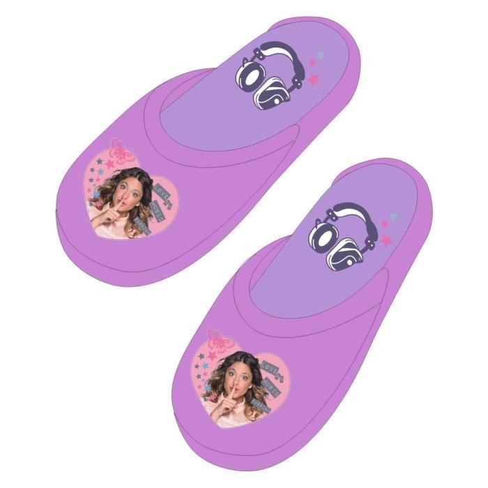 Pantoufles enfants Violetta chaussons filles 34 / 35 Disney mauve