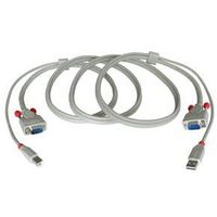 COMMUTATEUR KVM Lindy - Câble KVM Premium pour KVM Switch USB, 1m