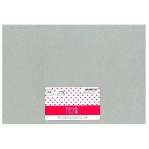 MLLE TOGA Tissu glitter thermocollant - A4 - blanc irisé