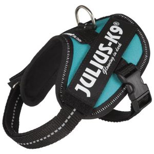 JULIUS-K9 Harnais Power IDC - Baby 2 - XS-S : 33-45 cm-18 mm - Pétrole - Pour chien