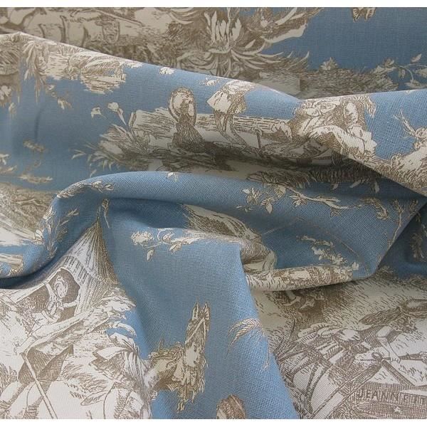 Toile de Jouy Histoire d Eau Bleu Acier Achat / Vente nappe de table