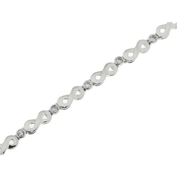 Femme - Bracelet Signe Infini et Diamant en Or Blanc 750 , Ce bracelet ...