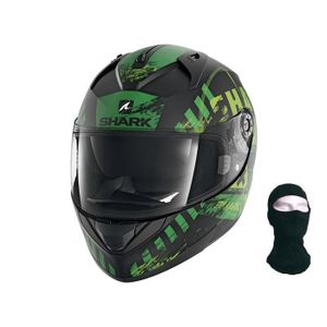 SHARK Casque intégral Ridill Skyd noir vert + Cagoule