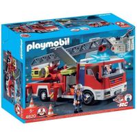 UNIVERS MINIATURE Playmobil Camion de pompiers grande échelle