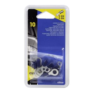 CARTEC 10 cosses oeillet : 5x?4 - 5x?6 bleu