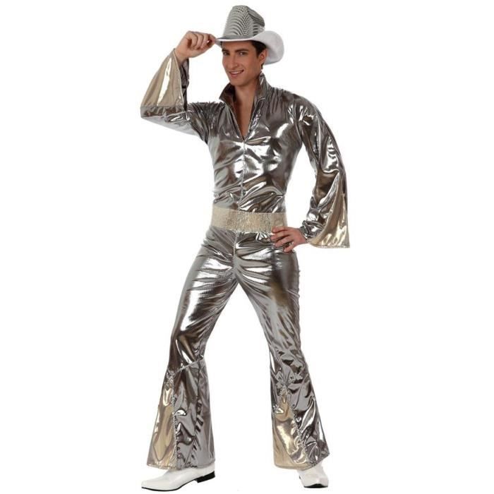 DÉGUISEMENT , PANOPLIE Déguisement Combinaison Disco Argent Homme