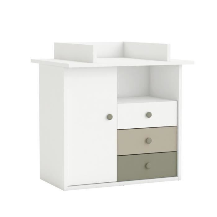 commode 1 porte 3 tiroirs babybulle