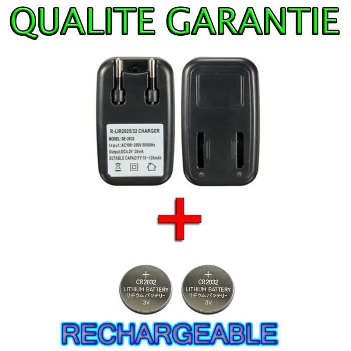Chargeur De Piles Bouton Cr2032 Et Cr2025 Li Ion Rechargeables Chargeur Piles Bouton CR2032 Cr2025 Li-ion Recharg - Prix pas cher