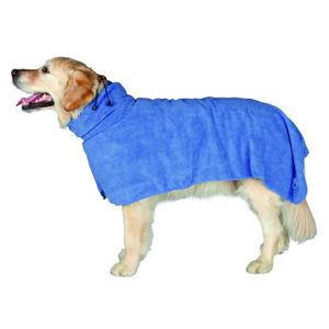 TRIXIE Peignoir de bain S: 40 cm bleu pour chien