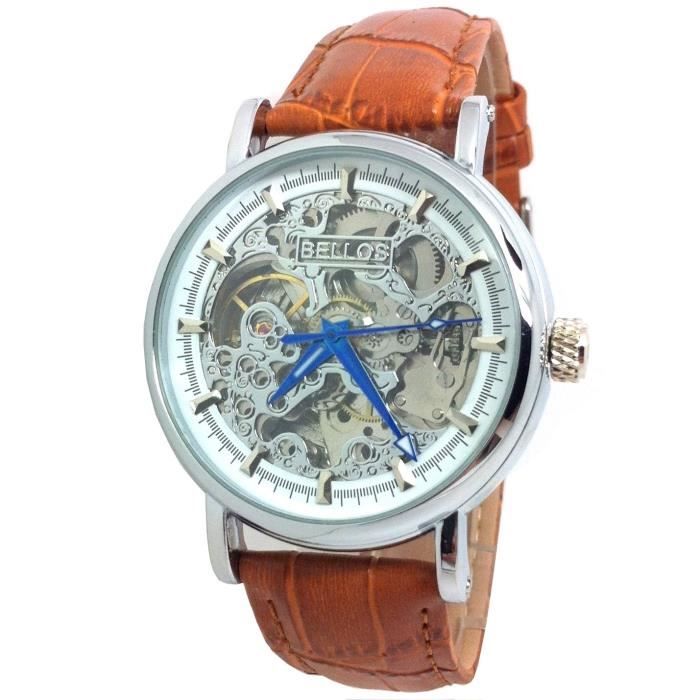 Montre Automatique Homme Cuir étanche - Phase De Lune, Affichage Semaine, Neuf Avec étiquettes