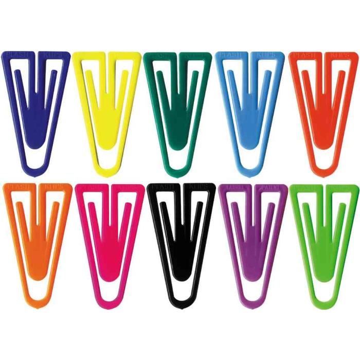 100 Trombones Noirs Avec Revêtement Plastique - 27 Mm