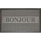 PAILLASSON - DECROTTOIR Tapis d'entrée 45 cm x 75 cm BONJOUR coloris gris
