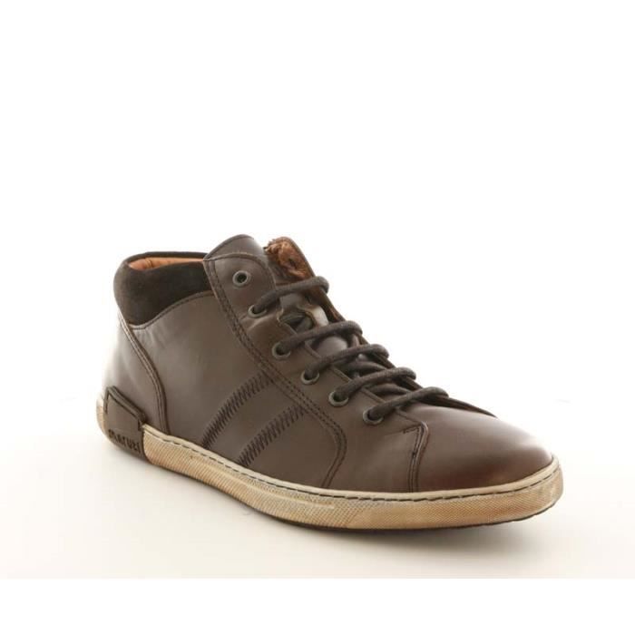 chaussure haute marron