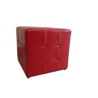 POUF CARRÉ CAPITONNÉ ROUGE DUCAS POUF CARRÉ CAPITONNÉ ROUGE DUCAS