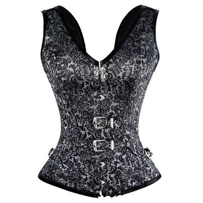 BUSTIER CORSET Complexe Gubu Lang gilet jac... Gris Achat / Vente