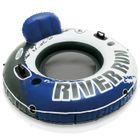 JEUX DE PISCINE - AQUAGYM - JEUX GONFLABLES Bouée géante bleu et blanche avec poignée et dossi