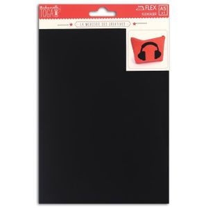MLLE TOGA Tissu plastifié thermocollant - A5 - noir