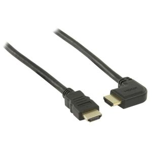VALUELINE VGVP34260B50 Câble HDMI avec Ethernet haute vitesse - Coudé ? droite - 5.00 m - Noir
