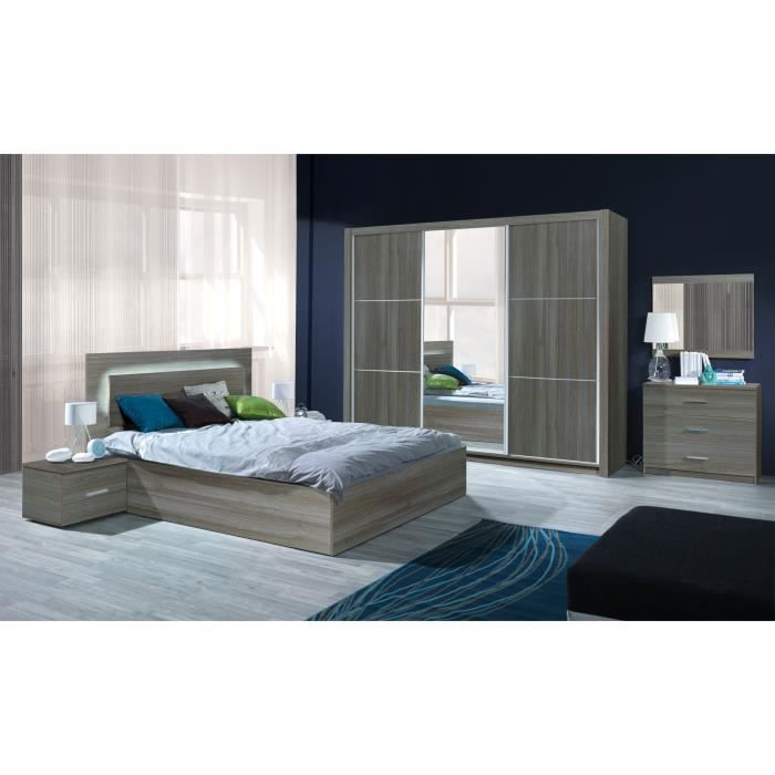 Chambre à coucher complète adulte aurelio. lit armoire chevets ... Meuble de chambre