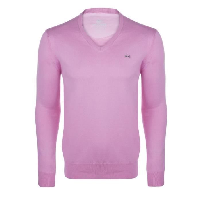 pull a capuche lacoste rose homme