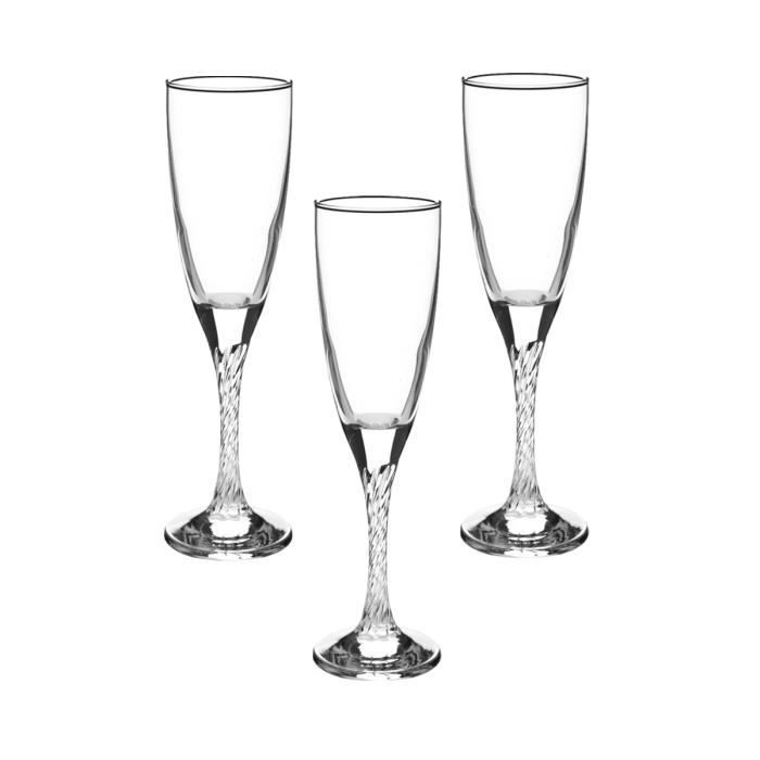 Flûtes à champagne en verre 16,5 cl,