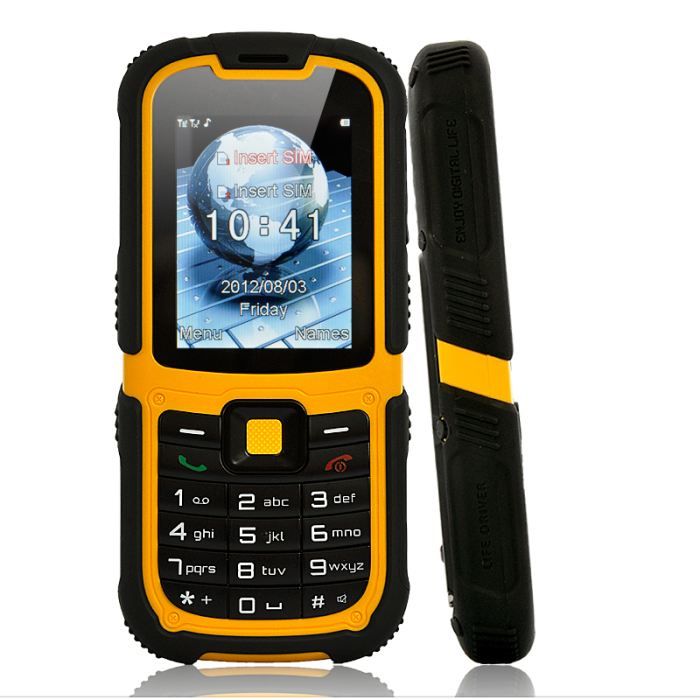 Téléphone portable Waterproof ultra résistant avec écran 2.2 Ce