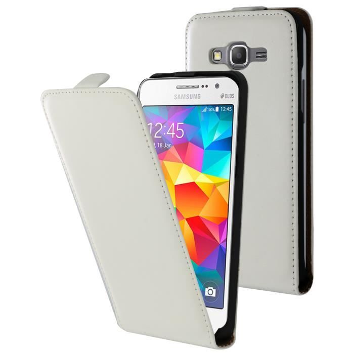 Housse Etui Samsung Galaxy Grand Prime Blanc Achat Housse