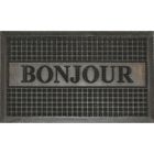 PAILLASSON - DECROTTOIR Tapis d'entrée 45 cm x 75 cm BONJOUR coloris noir