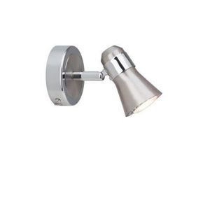 Applique spot LED ? 1 lumi?re Sanny GU10 3W acier et chrome