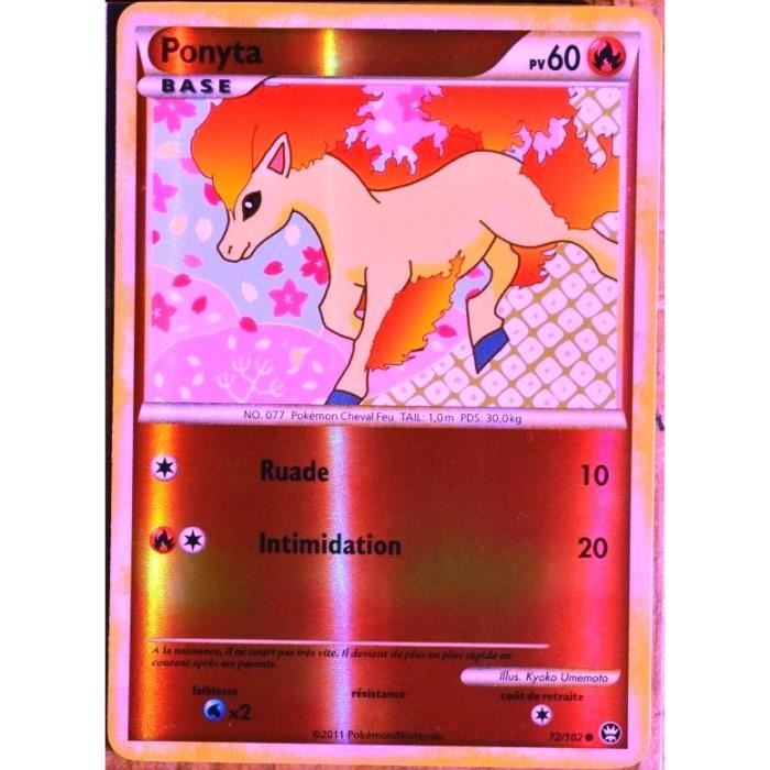 carte Pokémon 72 102 Ponyta 60 PV Série HS Triomphe NEUF FR Achat