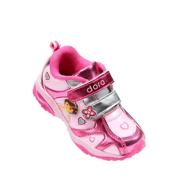 Baskets Lumières Dora ROSE Rose Gris Achat / Vente basket Cdiscount