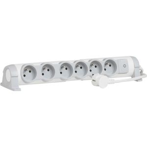LEGRAND Rallonge multiprise Confort bloc de prises rotatif 6x2 P+T 1,5 m