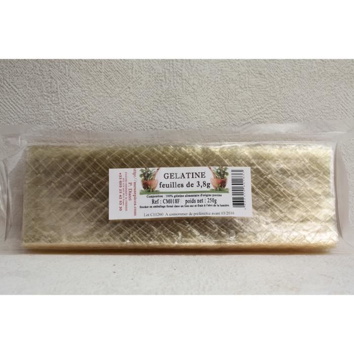 G&eacute;latine alimentaire feuilles de 3,8g sachet d? Achat / Vente