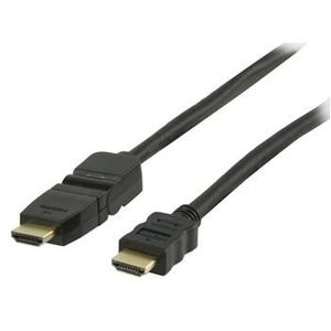 VALUELINE VGVP34290B10 Câble HDMI rotatif avec Ethernet haute vitesse 1.00 m - Noir
