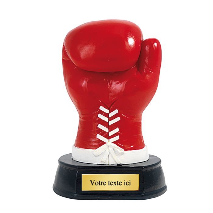 RESINE GANT DE BOXE ROUGE Hauteur 18cm TROPHEE RESINE GANT DE BOXE