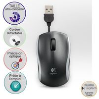 SOURIS Logitech Corded Mouse M125 Black