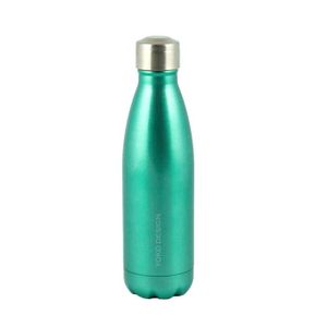 YOKO DESIGN Fancy bottle double paroi 500 ml vert pailleté