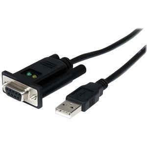 STARTECH Câble adaptateur DCE USB vers série DB9 RS232 null modem 1 port avec FTDI - M/F