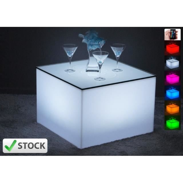 Table basse avec des lumières LED interactives Mypixeek  decoratessen 