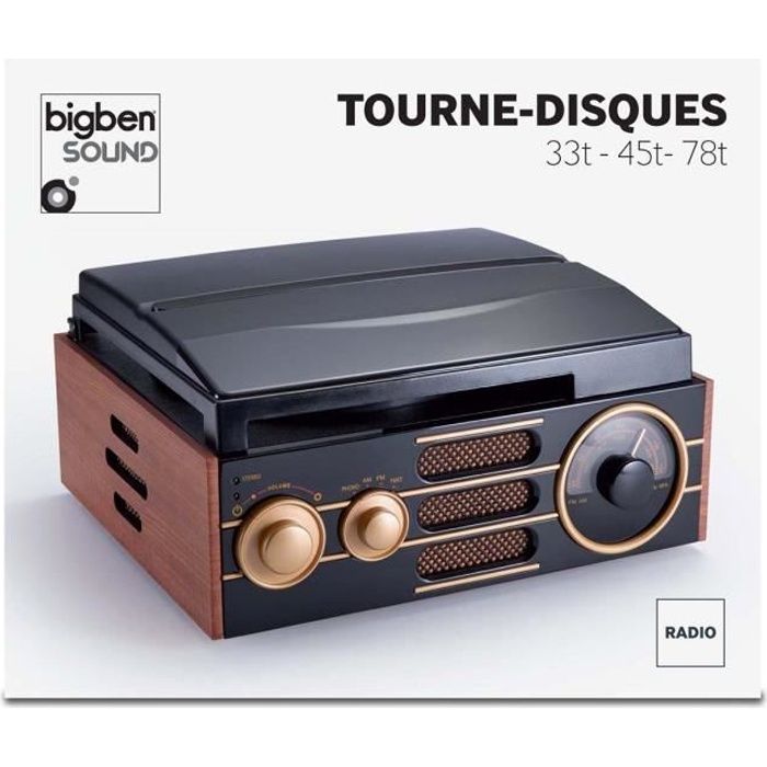 TOURNE DISQUES ANTIQUE OR MAT 33 45 ET 78 TOURS RADIO platine vinyle, avis et prix pas cher