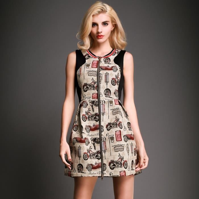 Tide Mini robe 4 couleurs 2015 Spring Fashion femmes mi temps