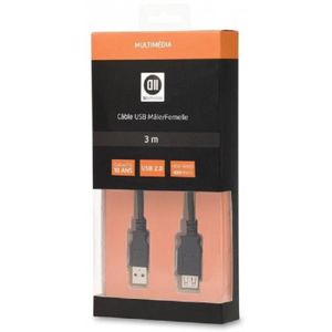 D2 Cordon USB 2.0 0 A mâle / A femelle 3 m?tres