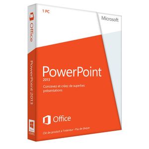 LOGICIEL BUREAUTIQUE Microsoft PowerPoint 2013 1PC Carte d'activation LOGICIEL BUREAUTIQUE Microsoft PowerPoint 2013 1PC Carte d'activation