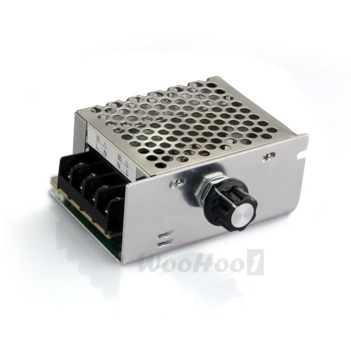 Régulateur De Vitesse AC 220V 15A 4000W - Pour Moteur, Meuleuse, Ventilateur - Contrôle Tension/Température