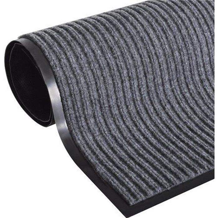 Tapis d'entrée en PVC Gris 90 x 150 cm Achat / Vente paillasson